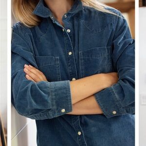 Marea Blue Corduroy Shirt